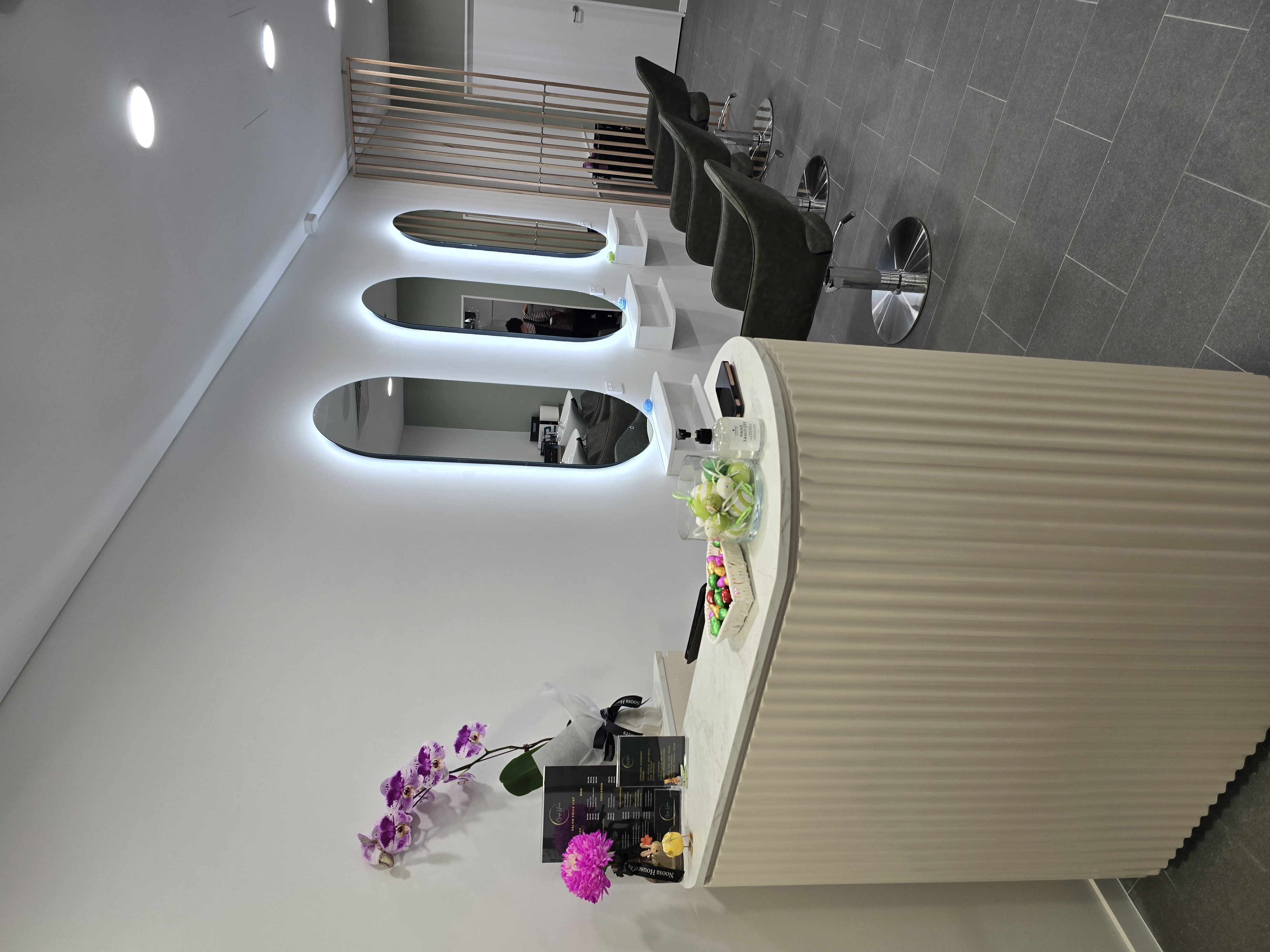 Downlights and LED mirrors — Gigi Hair salon, Noosa