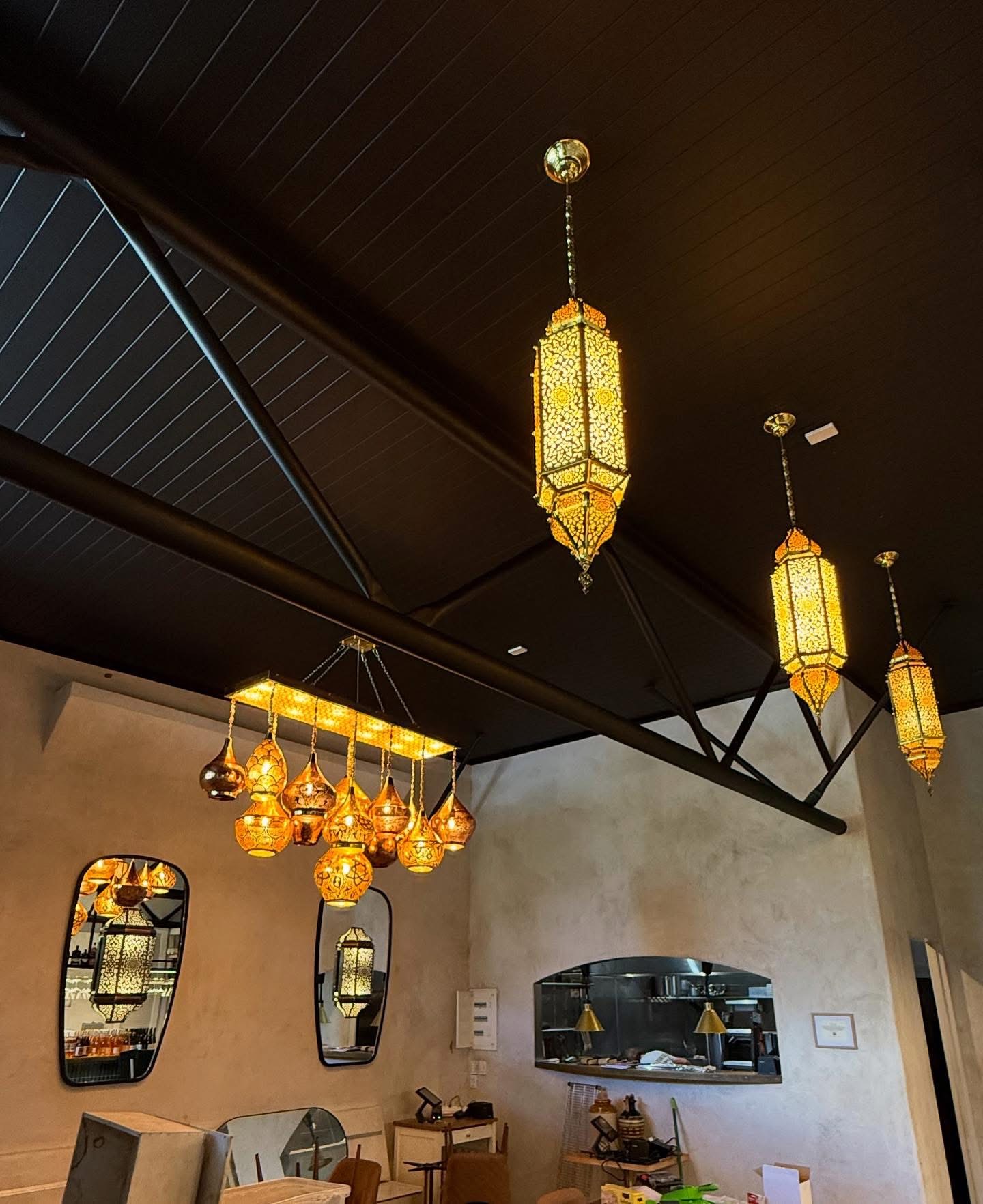 Full commercial restaurant lighting fit-out — Noosa
