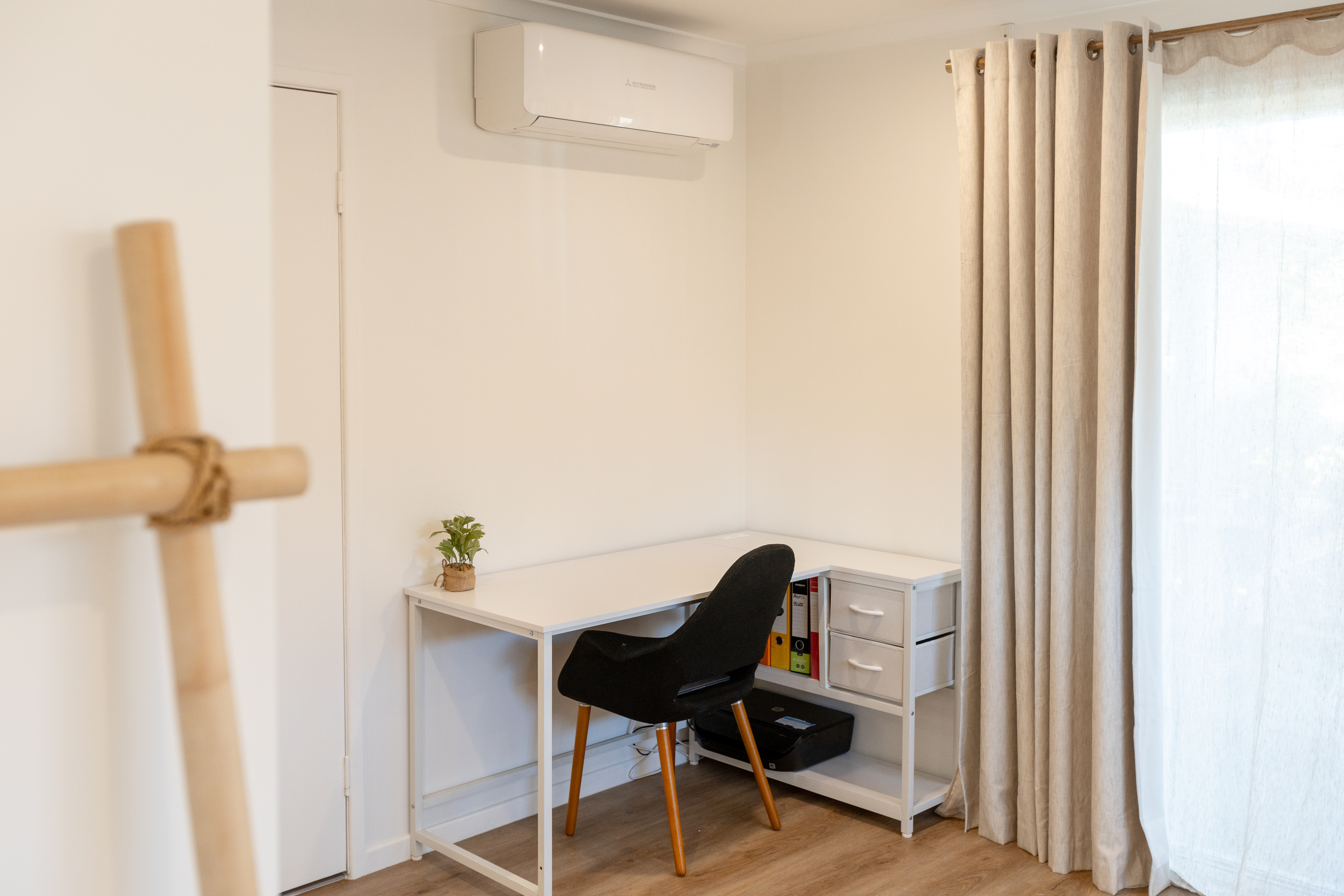 Split system air conditioning installation — Sunrise Beach home office