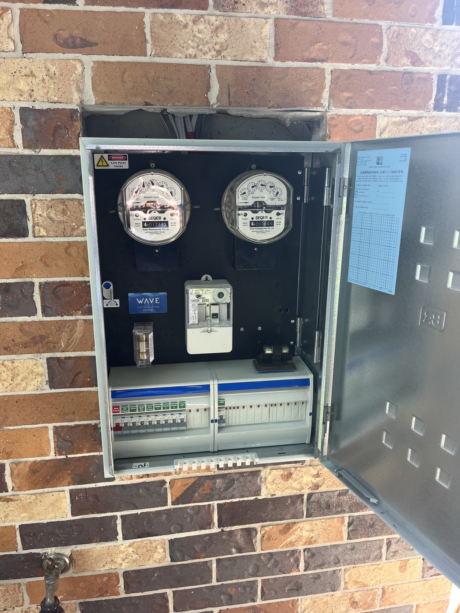 Clean switchboard installation — Wave Electrical Noosa