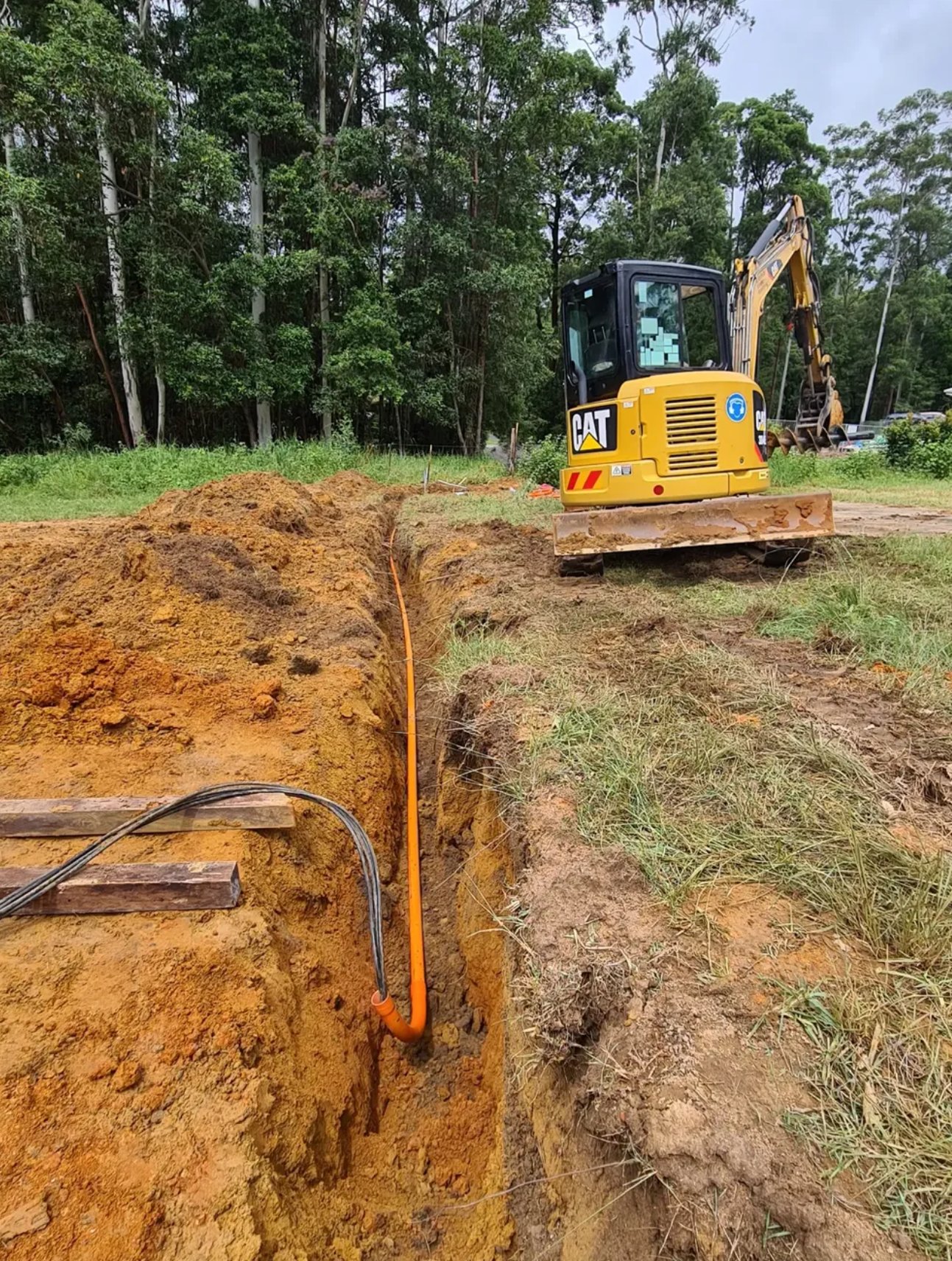 Underground power cabling being installed for a Noosa property — Wave Electrical